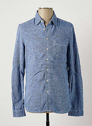 Chemise manches longues poches poitrine bleu PEARLY KING homme