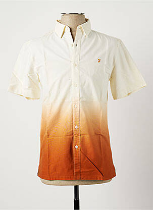 Chemise manches courtes coupe cintrée beige FARAH homme