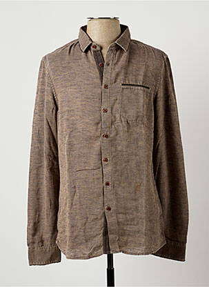 Chemise manches longues marron PEARLY KING pour homme