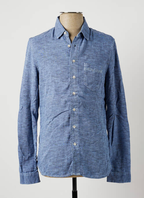 Chemise manches longues poches poitrine bleu PEARLY KING homme