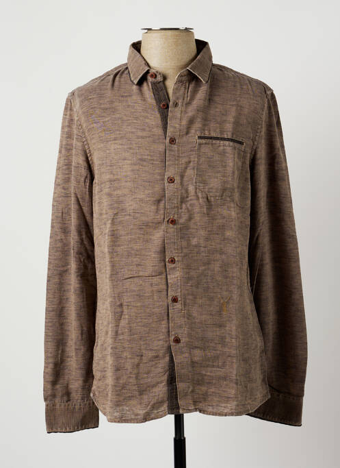 Chemise manches longues marron PEARLY KING pour homme