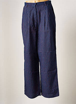 Pantalon large tissage popeline taille normale bleu KINGS OF INDIGO femme