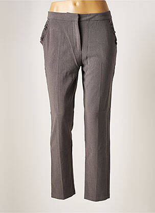 Pantalon chino taille normale taille normale gris GRACE & MILA femme