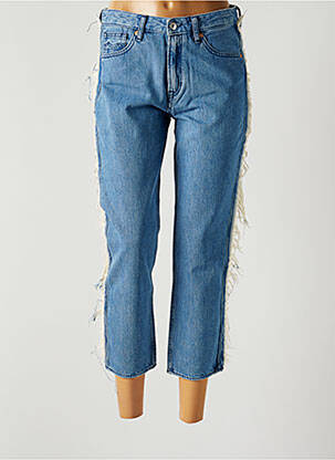 Pantalon 7/8 fermeture zippée sous rabat boutonné taille normale bleu KINGS OF INDIGO femme