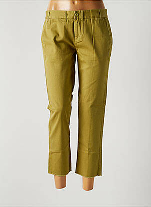 Pantalon 7/8 tissage popeline taille normale vert OBEY femme