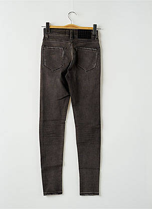 Jeans coupe slim effet usé délavé taille haute gris UNIQUE DNM femme