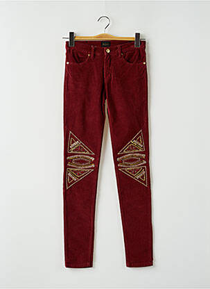 Pantalon slim stretch taille normale rouge BERENICE femme