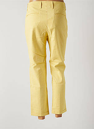 Pantacourt stretch taille normale jaune HOD femme