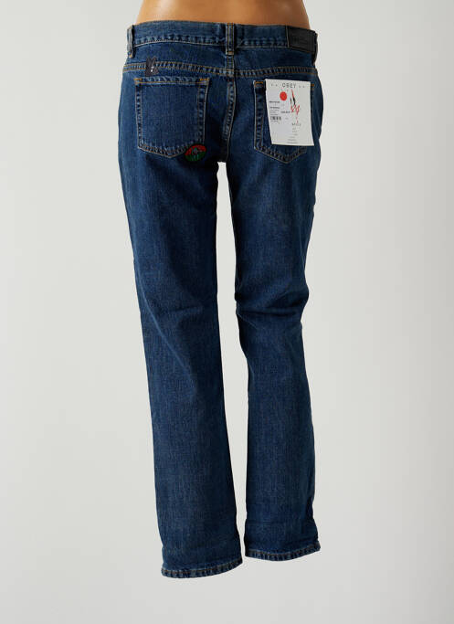 Jeans coupe droite bleu OBEY pour femme