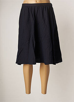 Jupe mi-longue fermeture zip latéral bleu AMERICAN VINTAGE femme
