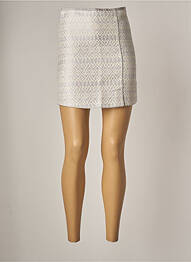 Jupe courte coupe droite gris GRACE & MILA femme