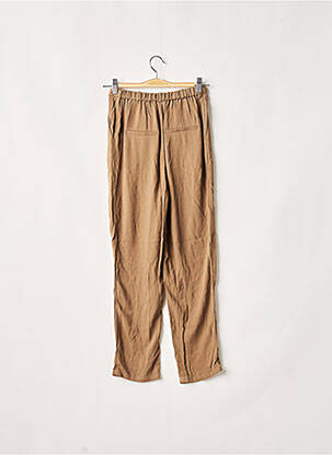 Pantalon chino fermeture zippée sous rabat boutonné taille normale marron AMERICAN VINTAGE femme