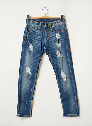 Jeans coupe droite effet usé délavé taille normale bleu THE NEW DESIGNERS ! femme