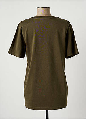 T-shirt sérigraphie manches courtes vert BIZANCE femme