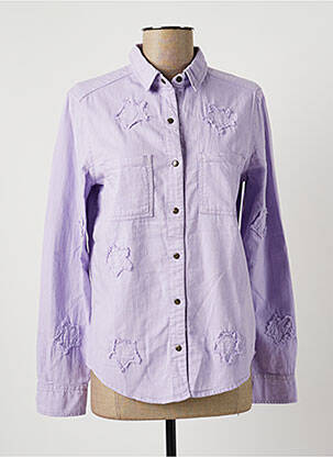 Chemisier coupe cintrée manches longues violet FIVE femme