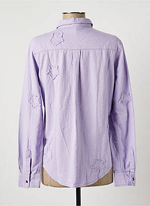 Chemisier coupe cintrée manches longues violet FIVE femme
