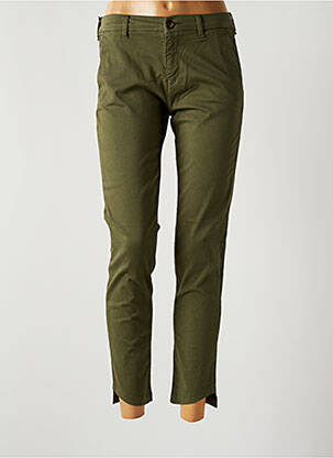 Pantalon 7/8 stretch taille normale vert FIVE femme
