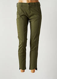 Pantalon 7/8 stretch taille normale vert FIVE femme