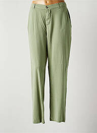 Pantalon chino tissage popeline taille normale vert FIVE femme