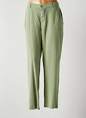 Pantalon chino tissage popeline taille normale vert FIVE femme