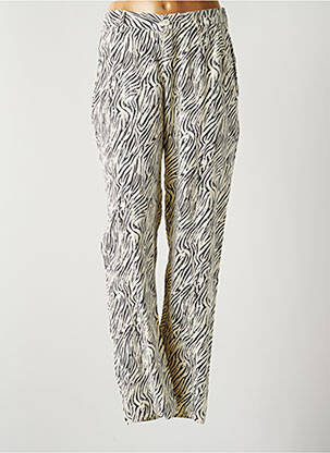 Pantalon chino tissage popeline taille normale beige FIVE femme