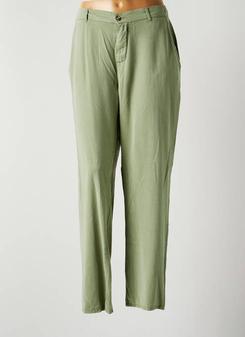 Pantalon chino tissage popeline taille normale vert FIVE femme