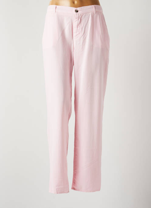 Pantalon chino tissage popeline taille normale rose FIVE femme