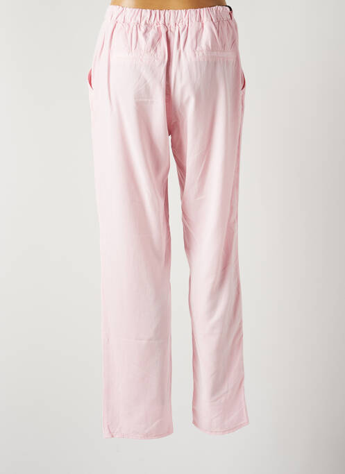 Pantalon chino tissage popeline taille normale rose FIVE femme