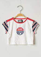 T-shirt blanc DKNY pour fille seconde vue
