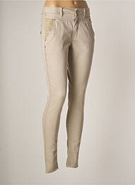 Pantalon slim stretch taille normale beige CREAM femme