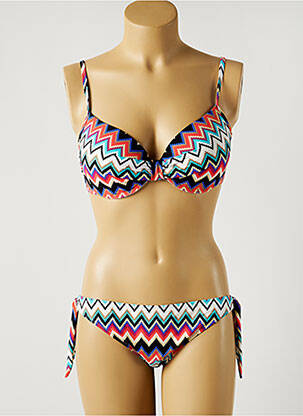 Maillot de bain 2 pièces avec armature haut soutien-gorge push-up bleu ROSA FAIA femme