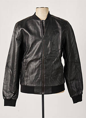 Veste simili cuir effet matière satinée noir LTB homme