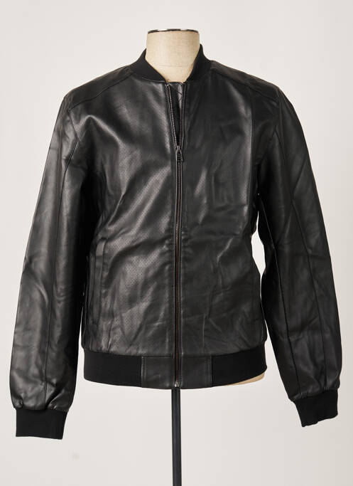 Veste simili cuir effet matière satinée noir LTB homme