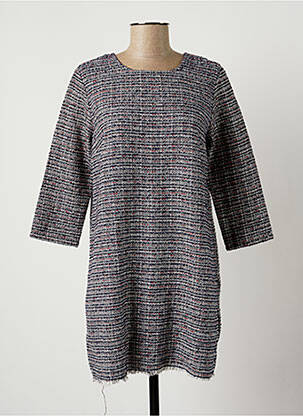 Robe courte manches 3/4 manches 3/4 bleu LTB femme