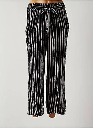 Pantalon droit taille élastique taille normale noir LTB femme