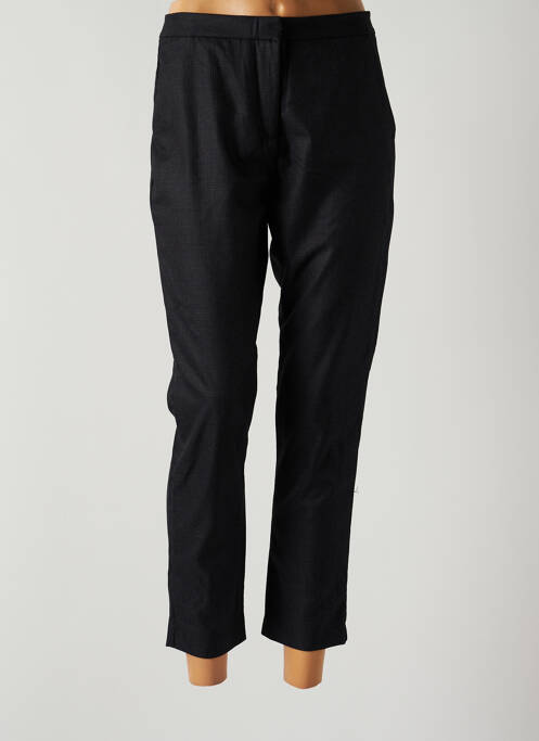 Pantalon 7/8 fermeture zippée sous rabat avec crochet taille normale noir LTB femme