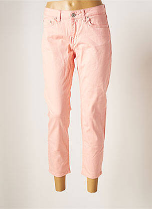 Pantacourt stretch taille normale orange LTB femme