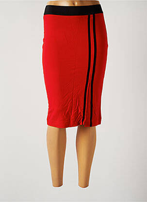 Jupe mi-longue taille normale rouge LTB femme