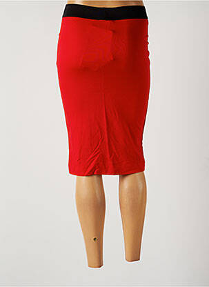 Jupe mi-longue taille normale rouge LTB femme