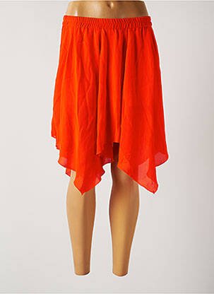 Jupe mi-longue taille normale orange LTB femme