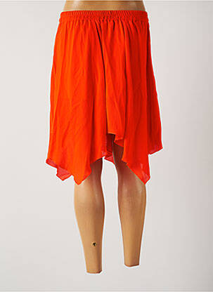 Jupe mi-longue taille normale orange LTB femme