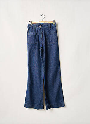 Pantalon 7/8 fermeture zippée sous rabat boutonné taille normale bleu LTB femme