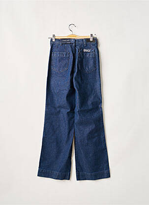 Pantalon 7/8 fermeture zippée sous rabat boutonné taille normale bleu LTB femme