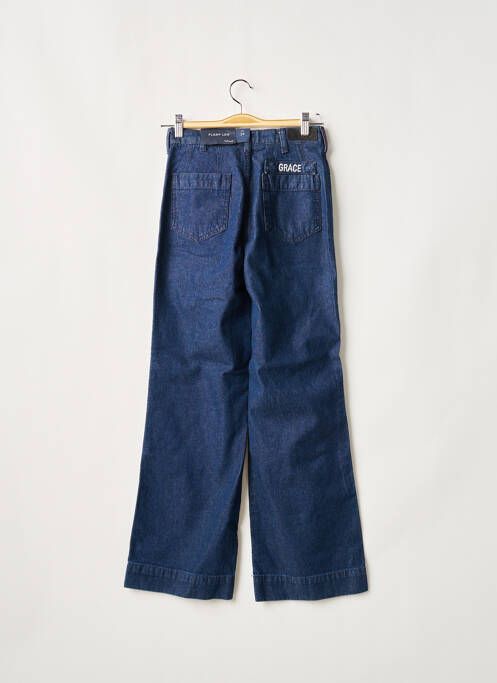Pantalon 7/8 fermeture zippée sous rabat boutonné taille normale bleu LTB femme