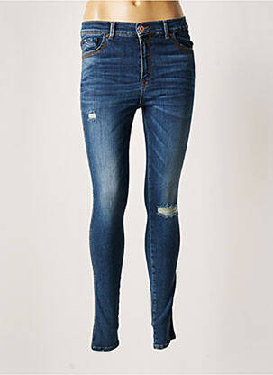 Jeans skinny effet usé délavé taille basse bleu LTB femme