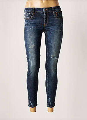 Jeans skinny effet usé délavé taille normale bleu LTB femme