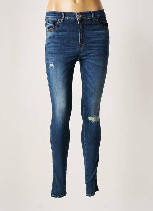 Jeans skinny effet usé délavé taille basse bleu LTB femme
