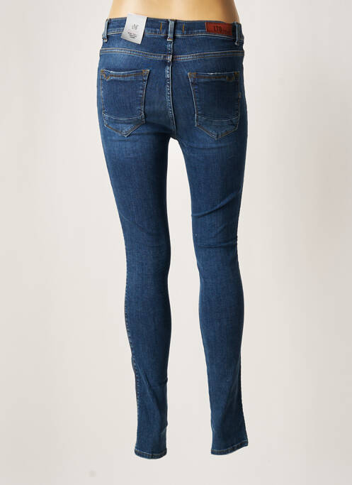 Jeans skinny effet usé délavé taille basse bleu LTB femme