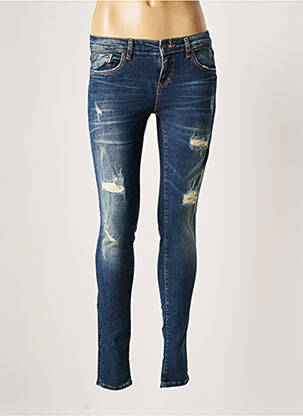 Jeans coupe slim broderie rivets taille normale bleu LTB femme