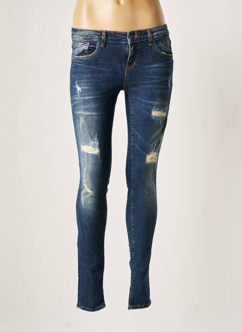 Jeans coupe slim broderie rivets taille normale bleu LTB femme